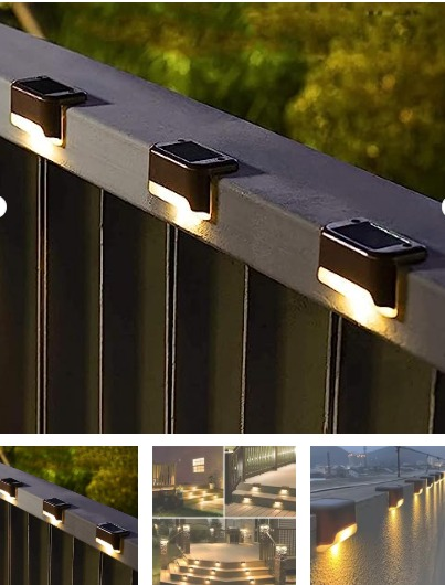 Multifunctional Waterproof LED Solar Step Lamp | Solar Powered Outdoor Fence Light | Garden Pathway And Deck Lighting For Home And Yard Decor