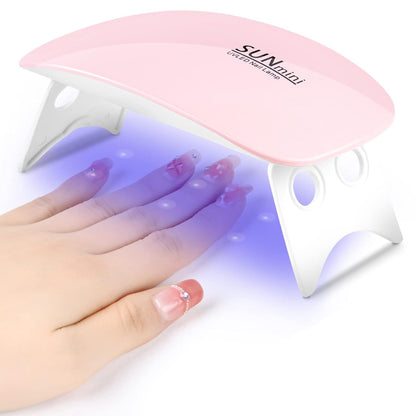 UV Led Lamp For Nails 6W Nail Lamp Light With Timer Mini Portable Nail Dryer Usb Gel Nail Polish Lamp For Nail Art Design At Home Random Color