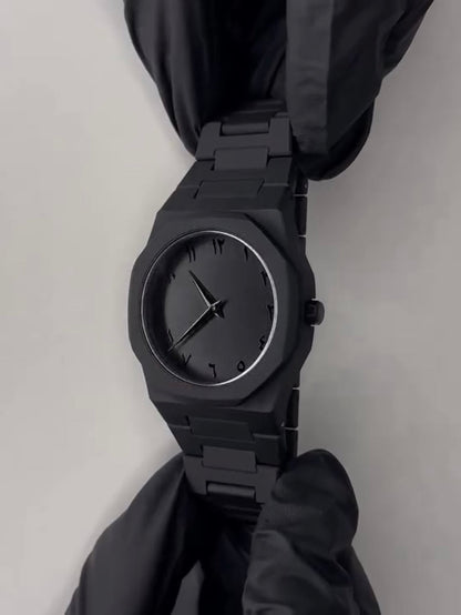 Full BLACK AURA Quartz Watch – Lightweight Design, , Premium Quality & Finish - Best Quality Analog Watch For Boys - Watch For Men | Full Black Color Watch - (Without Box)