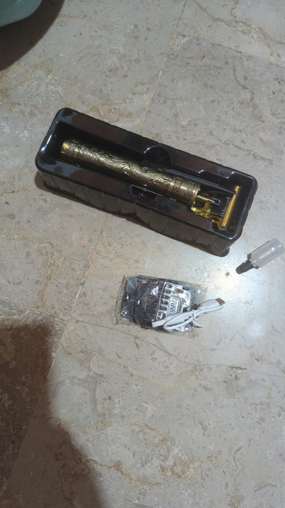 Metal Body Vintage T9 Trimmer & Hair Clipper for Men | USB Rechargeable Professional Hair Cutting Machine | Precision Beard & Hair Grooming Tool