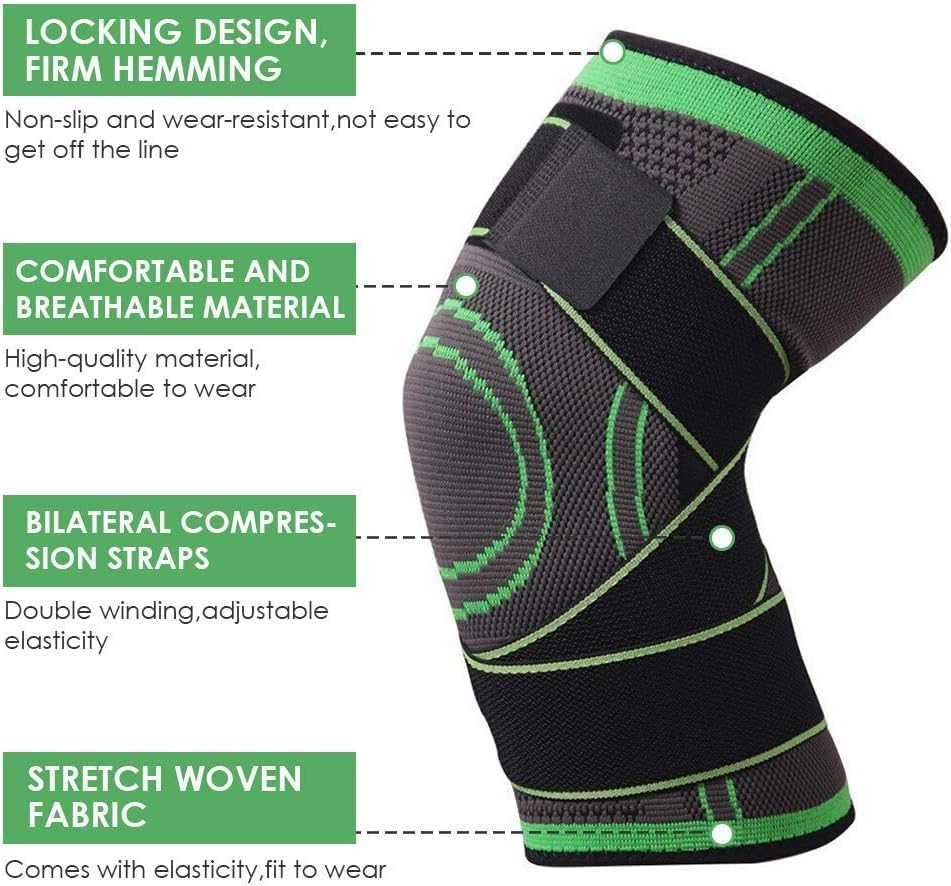 Knee Support Band For Pressure Weaving With 3D Weave Protection Against Injury Pressure Adjustable Knee Support For Men And Women (1Pc)