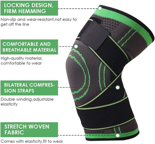 Knee Support Band For Pressure Weaving With 3D Weave Protection Against Injury Pressure Adjustable Knee Support For Men And Women (1Pc)