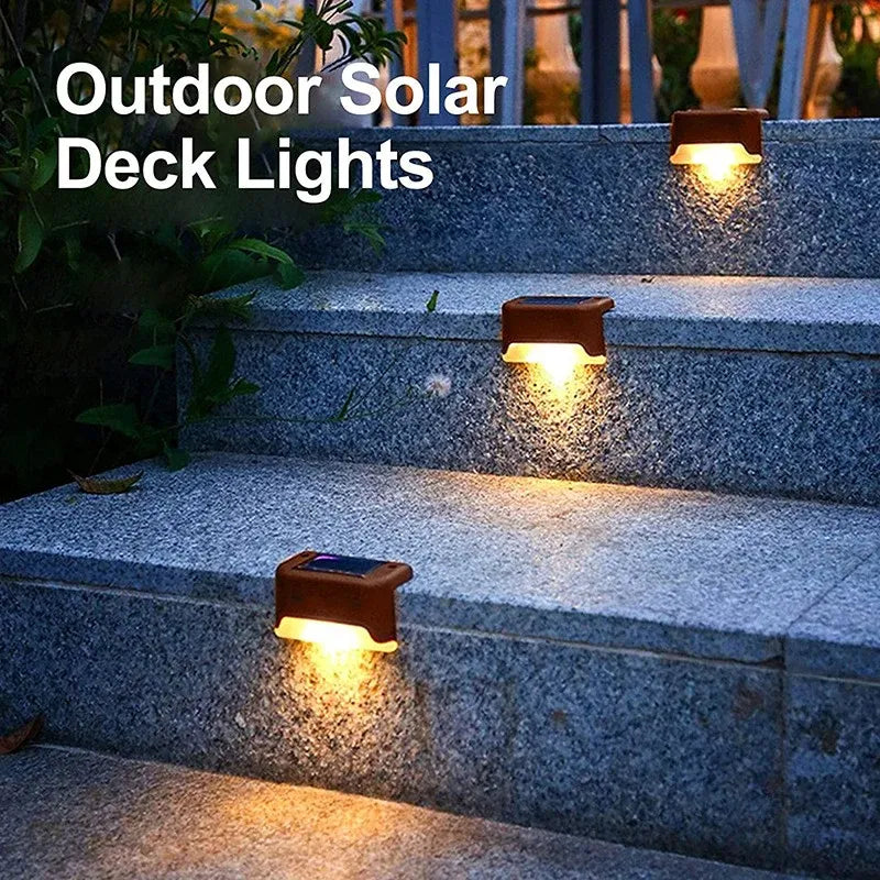 Multifunctional Waterproof LED Solar Step Lamp | Solar Powered Outdoor Fence Light | Garden Pathway And Deck Lighting For Home And Yard Decor